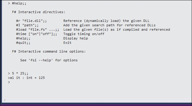 Interactive support for F# interactive