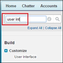 The Salesforce Setup menu