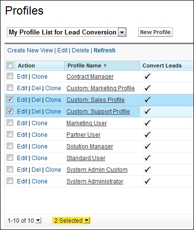 Enable Enhanced Profile List Views