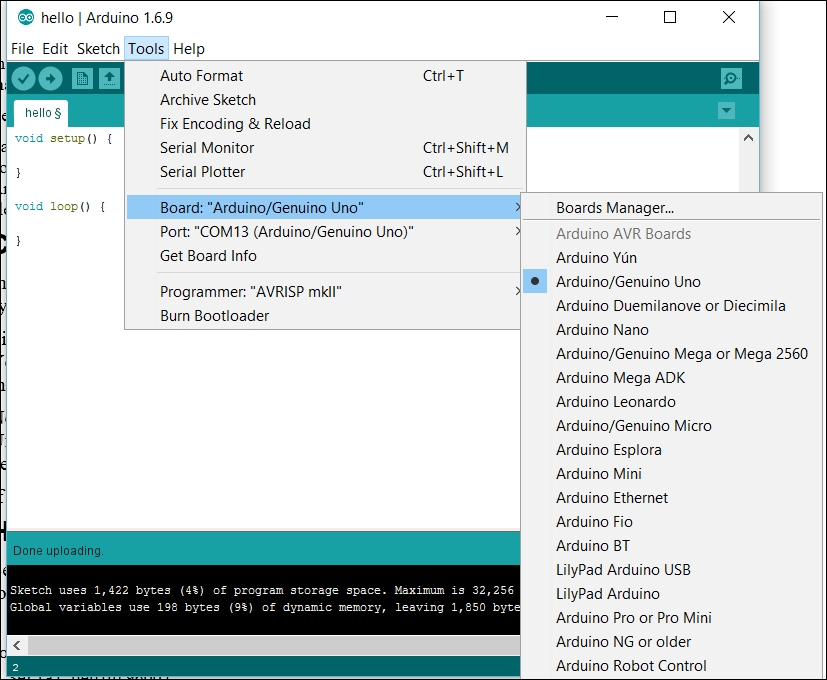 Connecting your Arduino