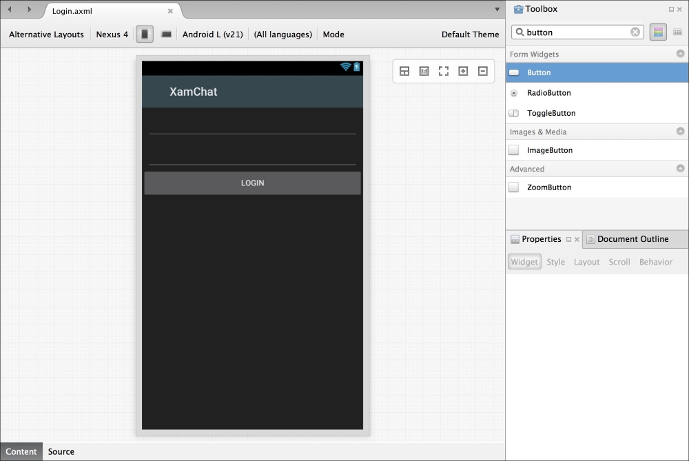 Layouts and ViewGroups in Andorid