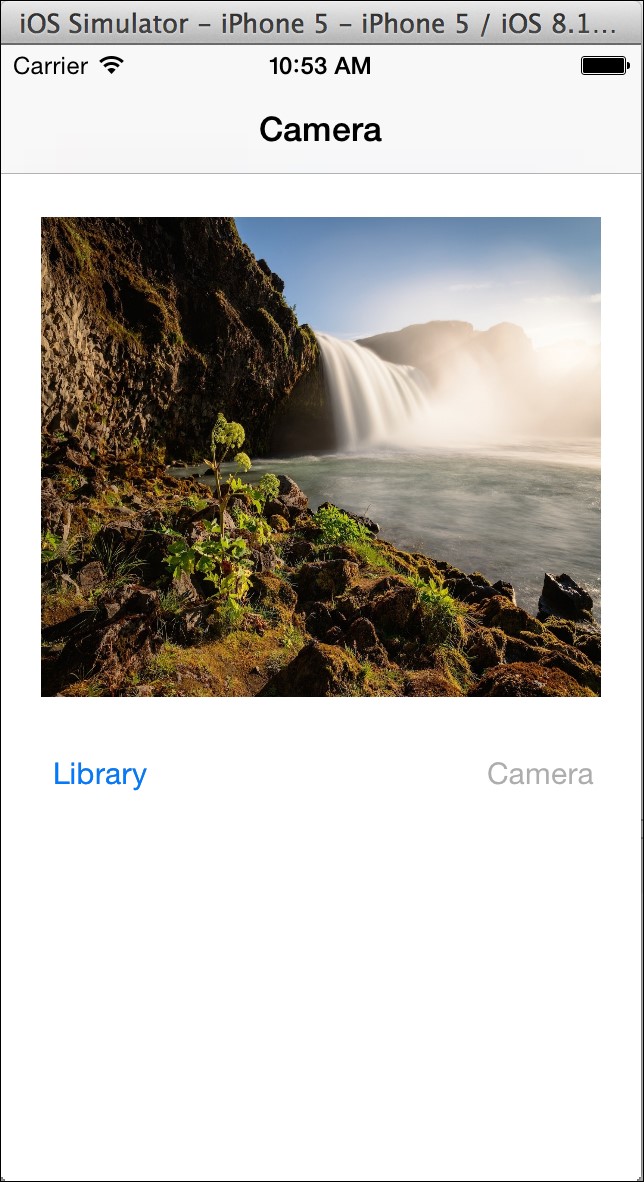 Accessing the photo library and camera