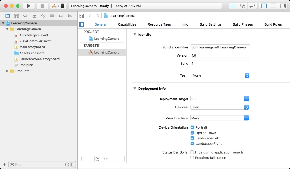 Setting up the app project