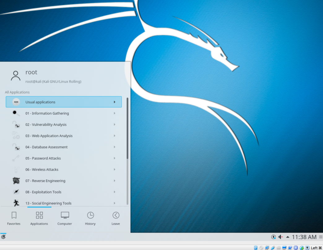Configuring The Kde Environment Kali Linux An Ethical Hacker S Cookbook - how to download roblox on kali linux kde