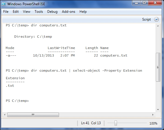 PowerShell for comparison