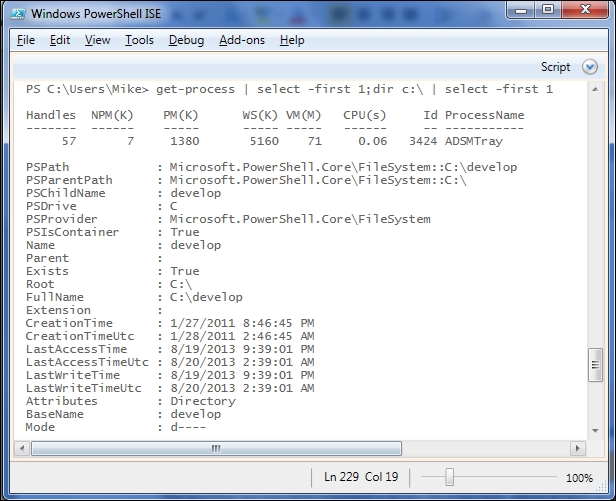 Formatting decisions are based on the first object