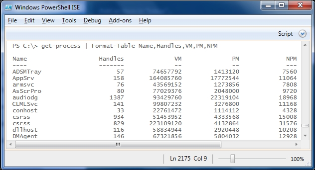 Format-Table and Format-List