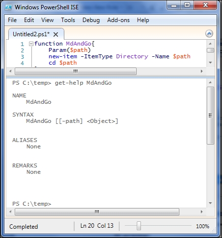 Executing and calling functions