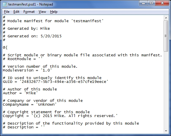 Manifest modules