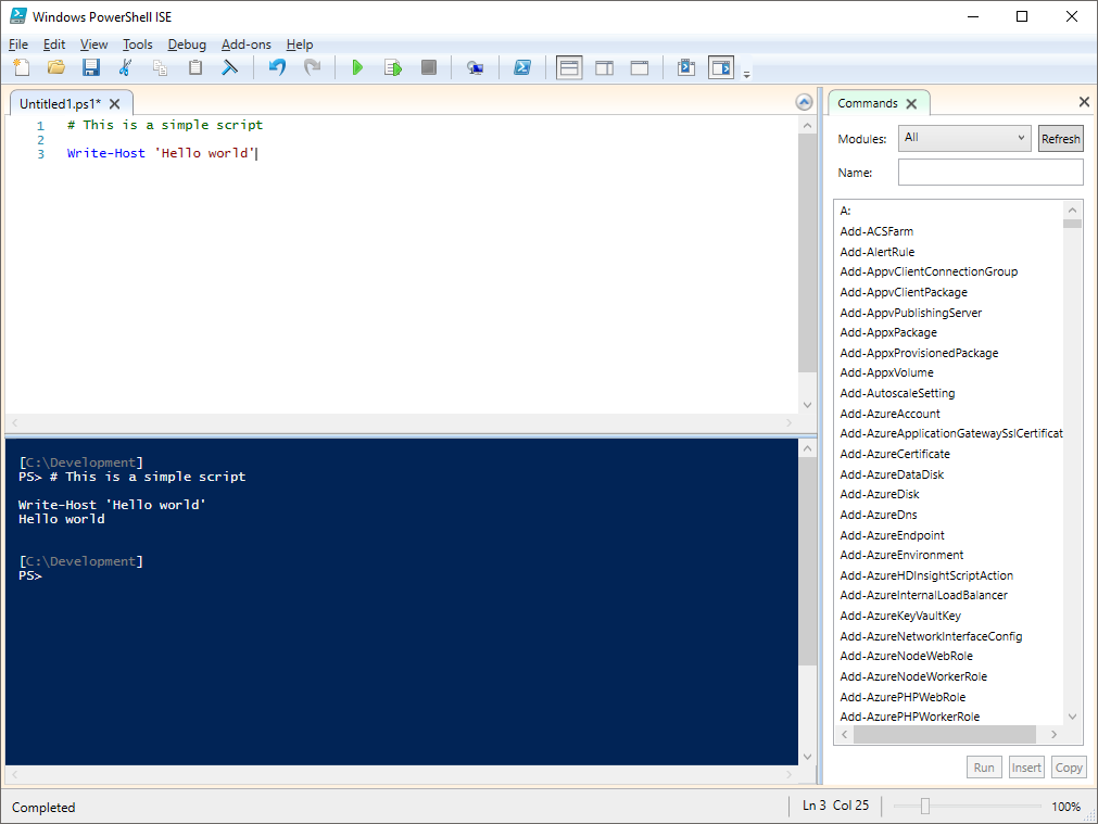 powershell text editor