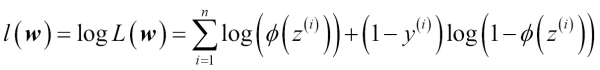 Learning the weights of the logistic cost function