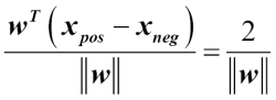 Maximum margin intuition