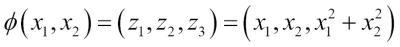 Solving nonlinear problems using a kernel SVM