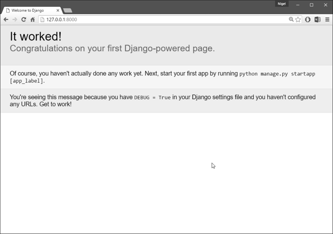 The development server