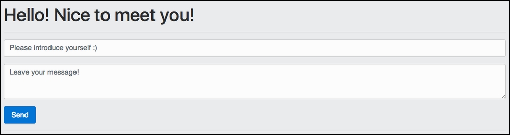 Adding a form using Bootstrap