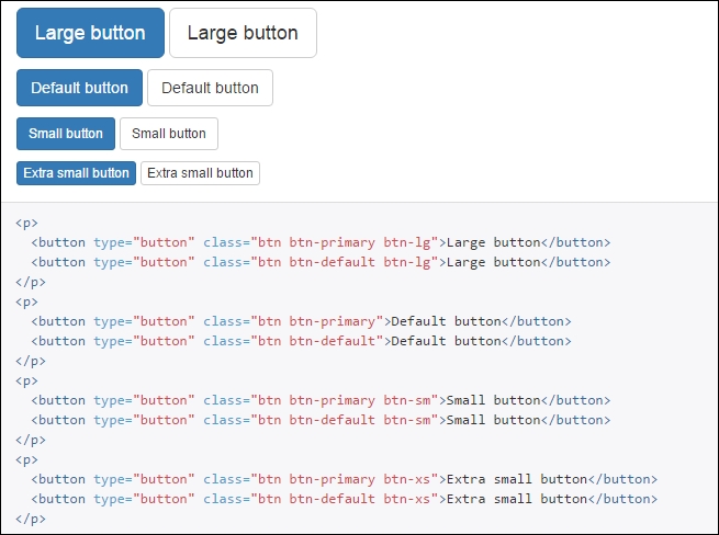 Button sizes