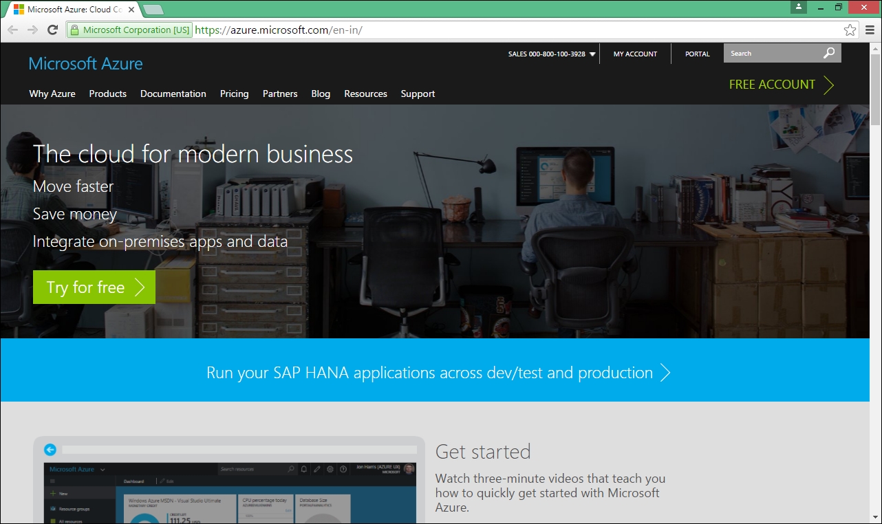 Signing up to Microsoft Azure