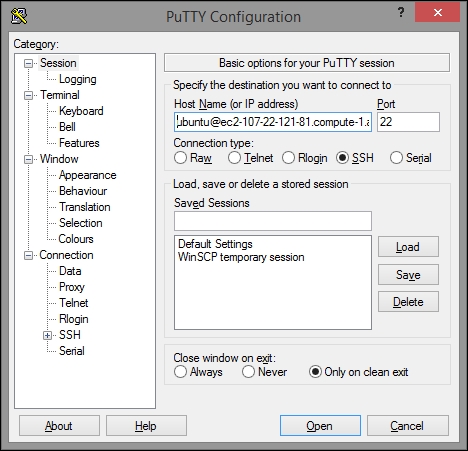 Installing the PuTTY client