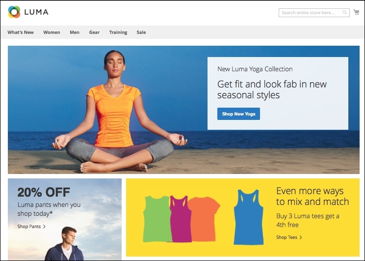 The Magento Luma theme