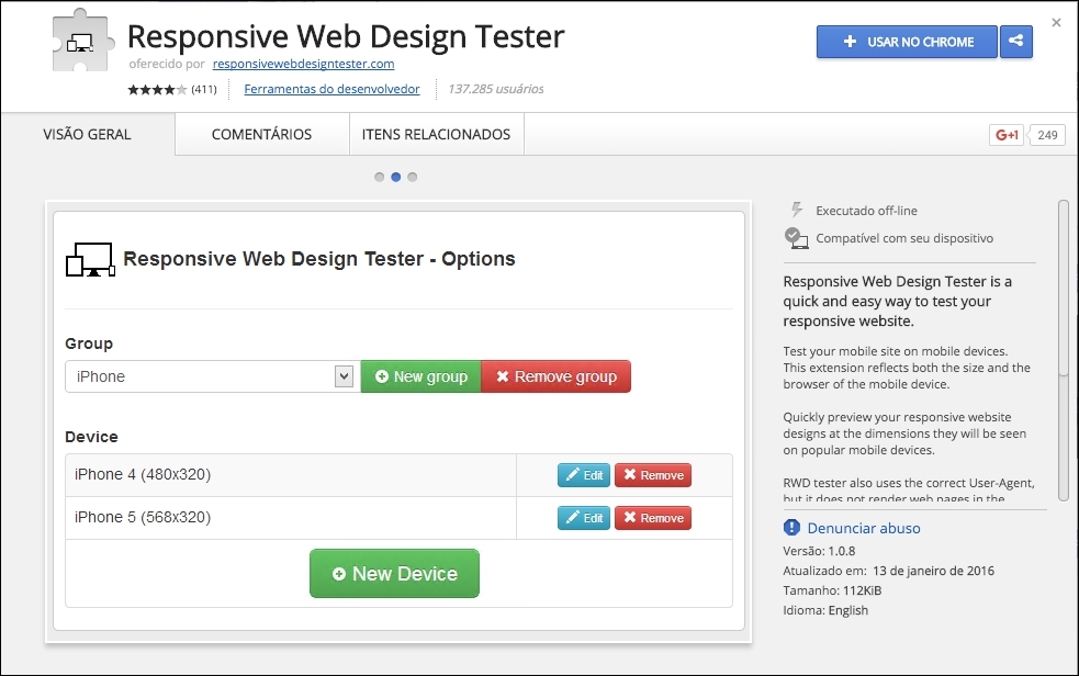 Responsive Web Designer tester