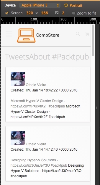 Adjusting tweets about extensions for mobile devices