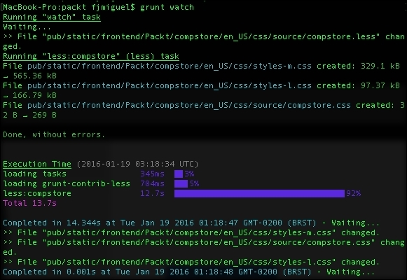 Debugging styles with the Grunt task runner