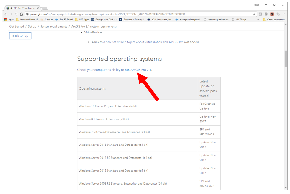 arcmap system requirements