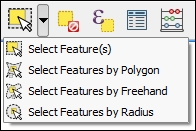 Selecting features with the mouse