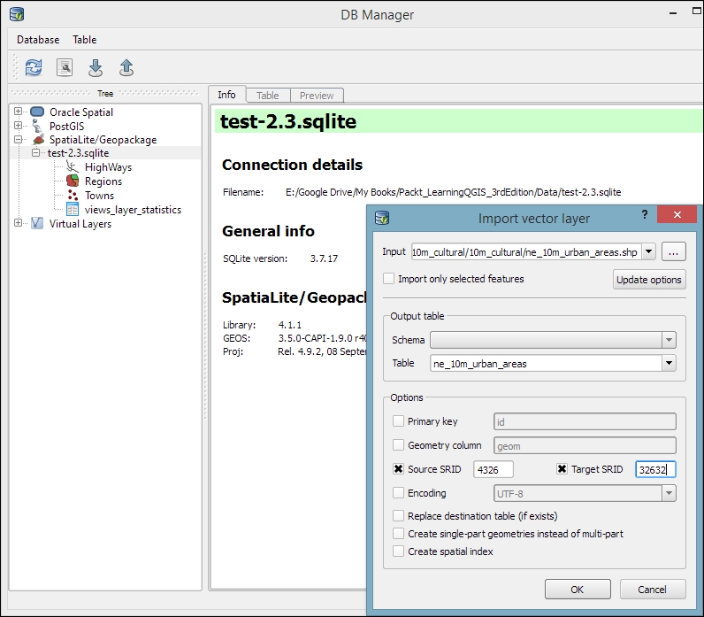 Adding data to spatial databases