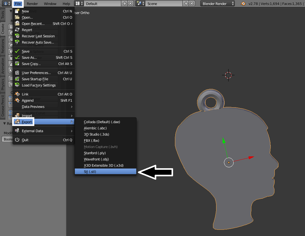 Exporting Your Work For 3d Printing Blender 3d Printing By Example