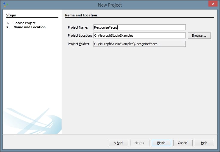 Creating a Neuroph Studio project for classifying visual images