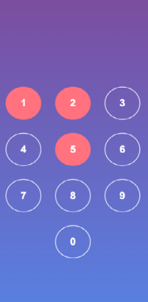 Figure 2.2: Marking the selected number pads