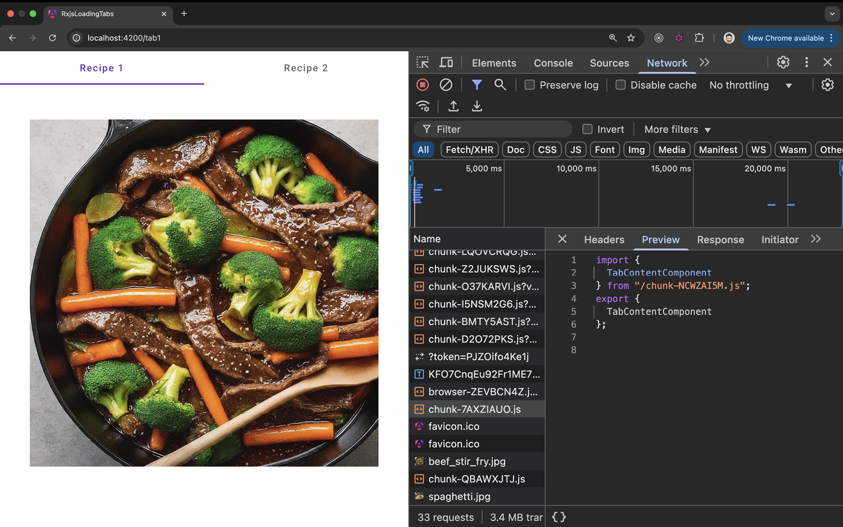 Figure 2.6: Loading tabs
