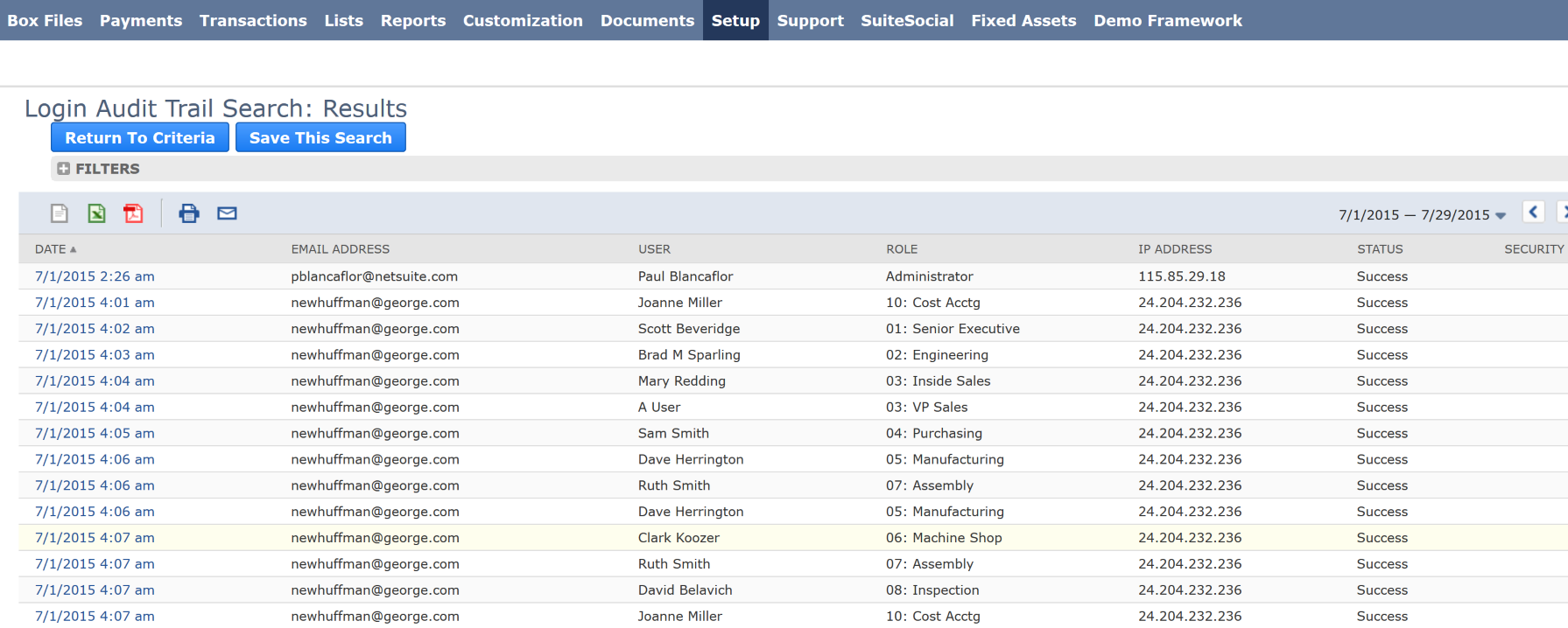 Audit Trail NetSuite ERP for Administrators
