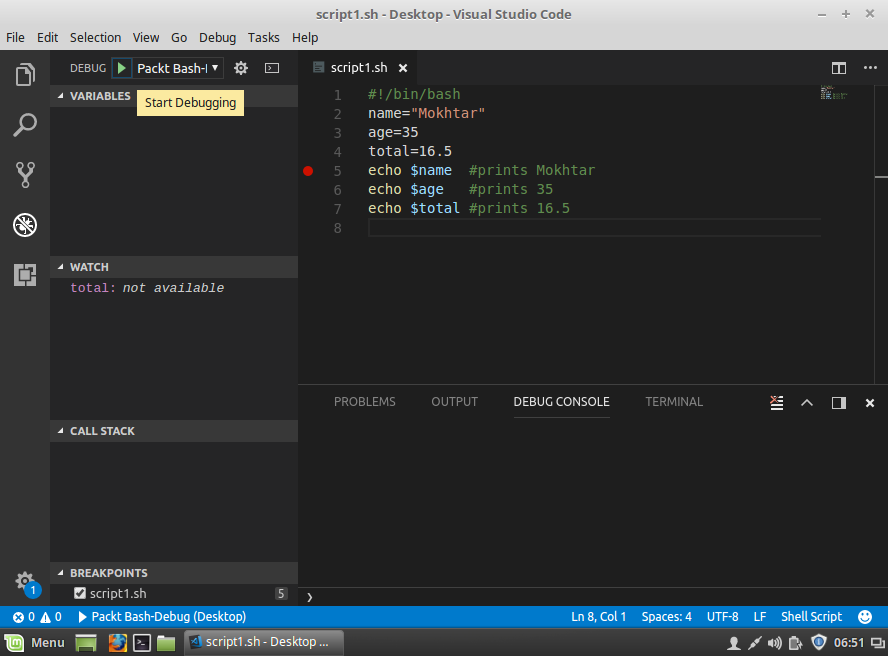 shell script debugger