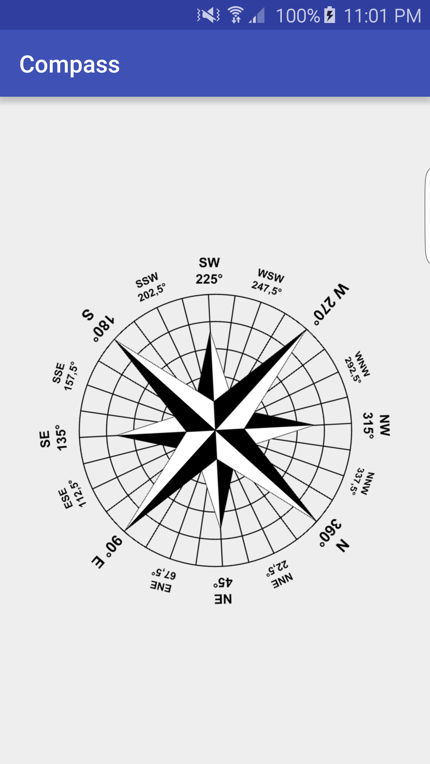 Creating a Compass using sensor data and RotateAnimation | Android 9  Development Cookbook - Third Edition