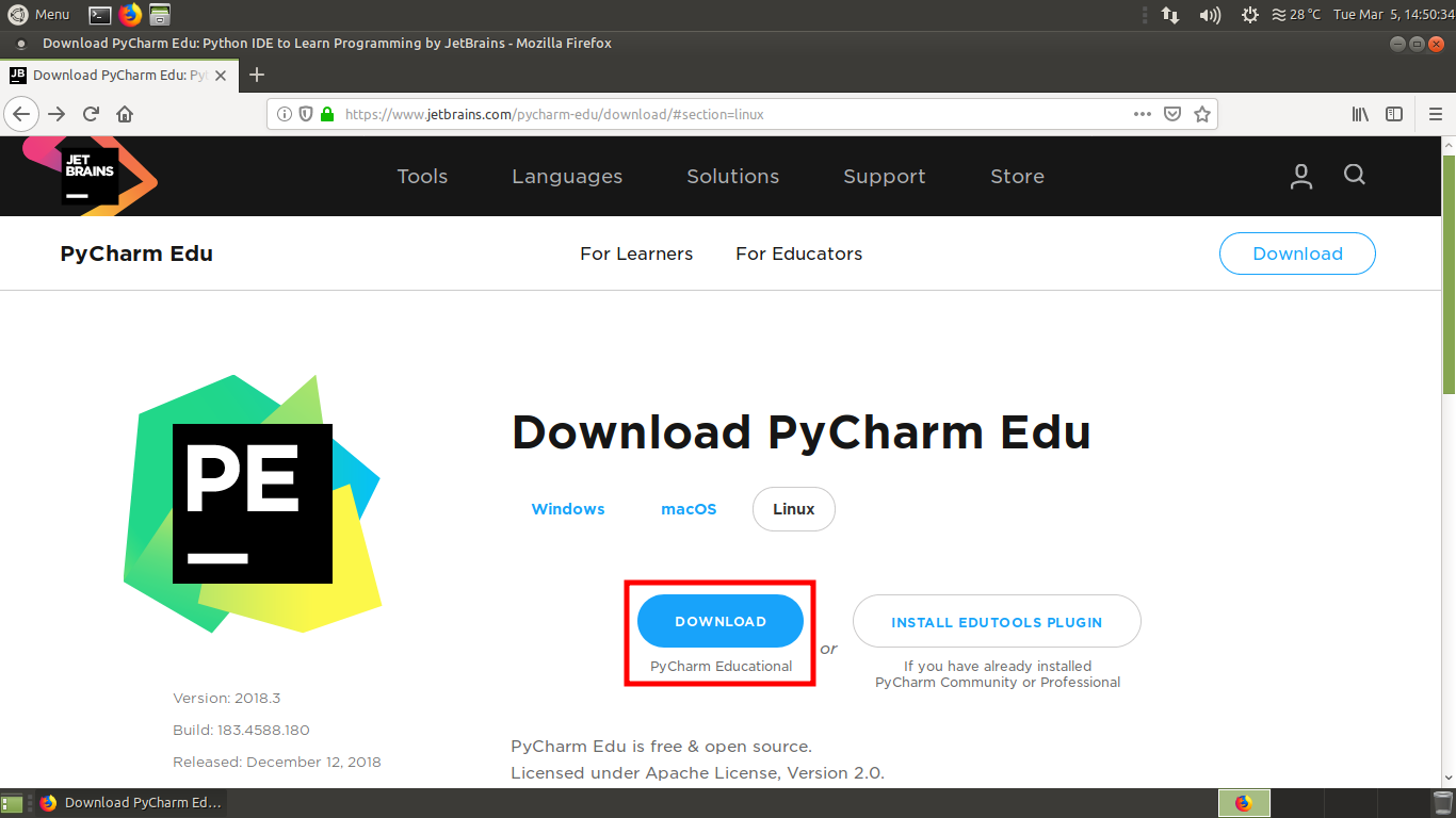 download pycharm edu