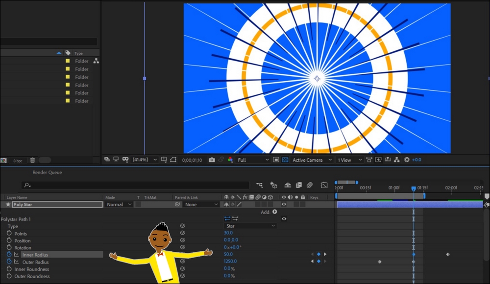 Creating a new polystar shape layer