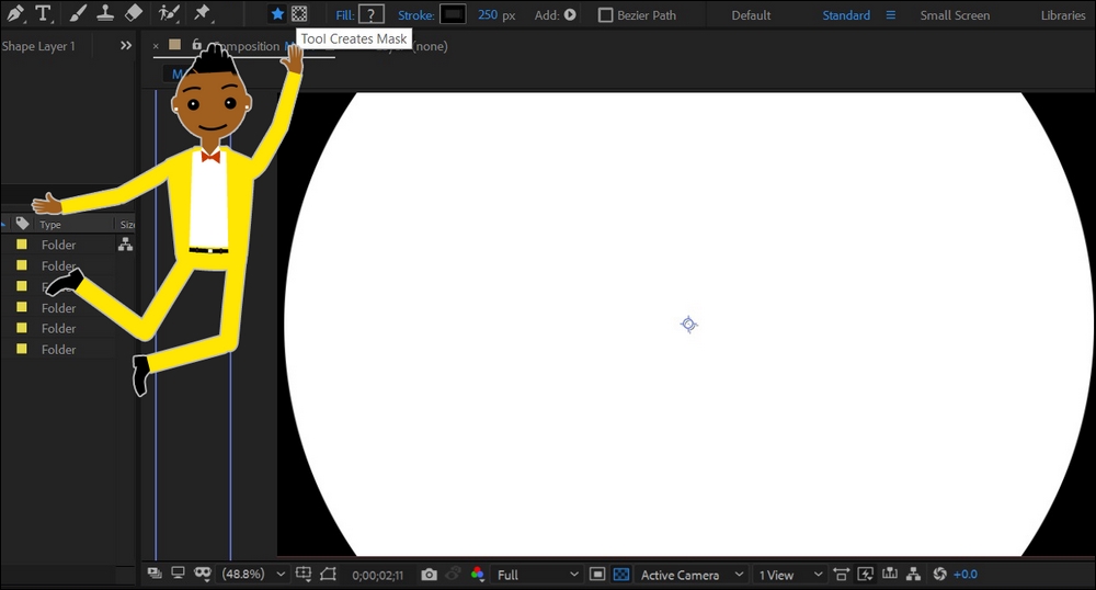 Creating a transition shape