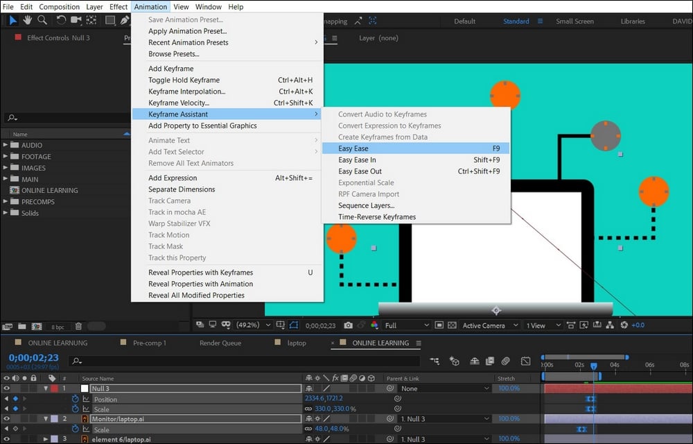 Animating a monitor