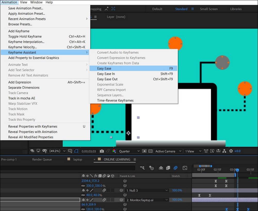 Animating a monitor