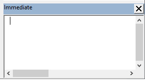 Figure 2.13 – The Immediate window
