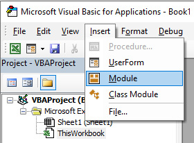 Figure 2.14 – The Insert menu's Module option
