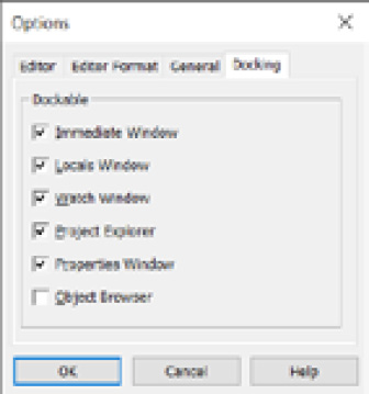 Figure 2.27 – The Docking tab
