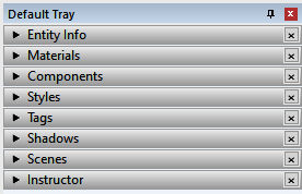 Figure 1.11: SketchUp Pro Default Tray
