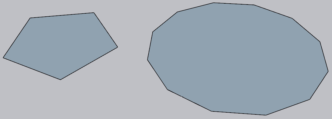 Figure 1.32: Pentagon and 12-gon (Dodecagon)
