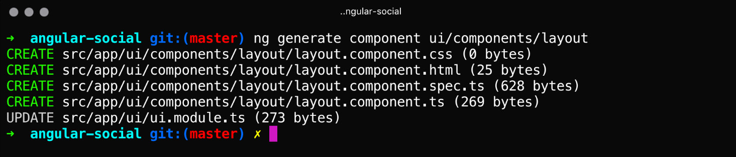 Figure 1.12: Generating the layout component