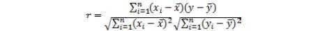 Figure 1.23: The formula for calculating the Pearson correlation coefficient
