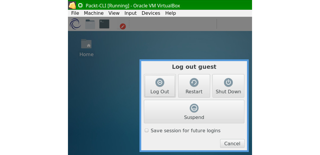 Figure 0.11: A screenshot showing the dialogue box that appears on shut down