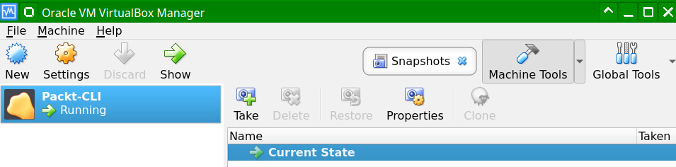 Figure 0.14: A screenshot showing how to take a snapshot